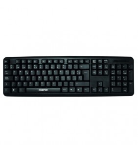 TECLADO APPROX APPKBECO - DISEÑO LIGERO Y COMPACTO - 105 TECLAS CON MEMBRANA ALTA CALIDAD - CABLE USB 1.5M
