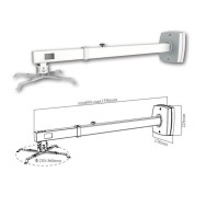 SOPORTE DE PARED PARA PROYECTOR DE CORTO ALCANCE APPROX APPSV03P - EXTENSIBLE 85-135CM - PESO MAX. 10KG - COMPATIBLE PIZARRA DIG
