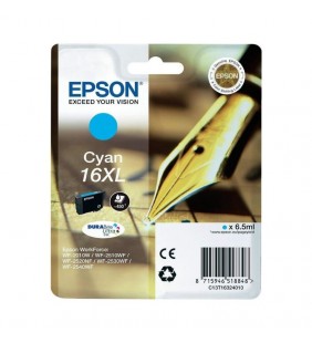 CARTUCHO EPSON ULTRA 16XL CIAN - 6.5ML - PARA IMPRESORA WF-2010W/WF-2510WF/WF-2520NF - PLUMA Y CRUCIGRAMA