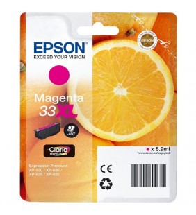 CARTUCHO TINTA MAGENTA EPSON 33XL  - 8.9ML - NARANJA - PARA XP-530 / XP-540 / XP-630 / XP-635 / XP-640 / XP-645 / XP-830 / XP-90