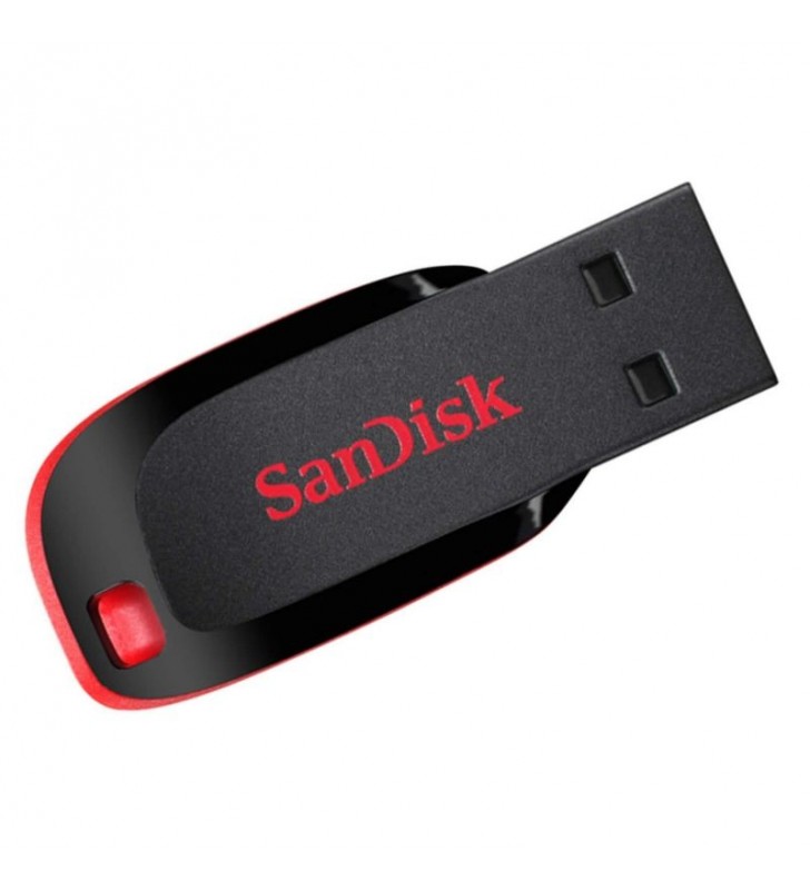 PENDRIVE SANDISK CRUZER BLADE - 16GB - USB2.0 - DISEÑO NEGRO /   ROJO
