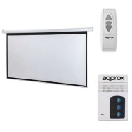 PANTALLA DE PROYECCION PANORAMICA ELÉCTRICA APROX APPP106E - 234X131 - 16:9 - INTERRUPTOR DE PARED Y MANDO A DISTANCIA - TRASERA