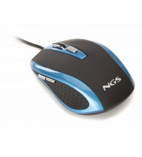 RATÓN CON CABLE NGS BLUETICK - ÓPTICO - 800-1600DPI - 6 BOTONES - USB - COLOR AZUL / NEGRO