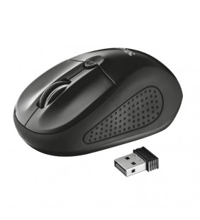 RATÓN INALÁMBRICO TRUST PRIMO BLACK - ALCANCE 6M - 1000-1600 DPI - MICRO RECEPTOR - APTO DIESTROS Y ZURDOS - 2X AAA - 20322