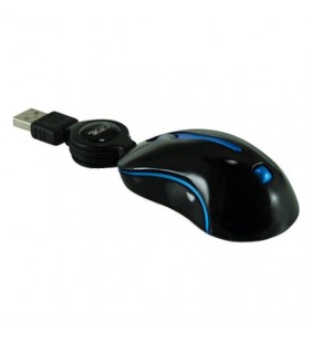 RATON OPTICO 3GO MNANOBKB - 1200DPI - USB 2.0 - PVC BRILLO - COLOR NEGRO/AZUL