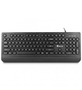 TECLADO CON CABLE NGS WIRED DOT - 105 TECLAS - PLUG AND PLAY - REPOSAMUÑECAS - CABLE 1.4 M