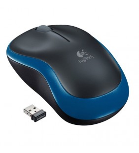 RATÓN INALÁMBRICO LOGITECH M185 NEGRO Y AZUL - 910-002239