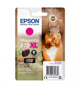 CARTUCHO TINTA MAGENTA EPSON 378XL CLARIA PHOTO HD - 9.3ML - ARDILLA - COMPATIBLE SEGÚN ESPECIFICACIONES