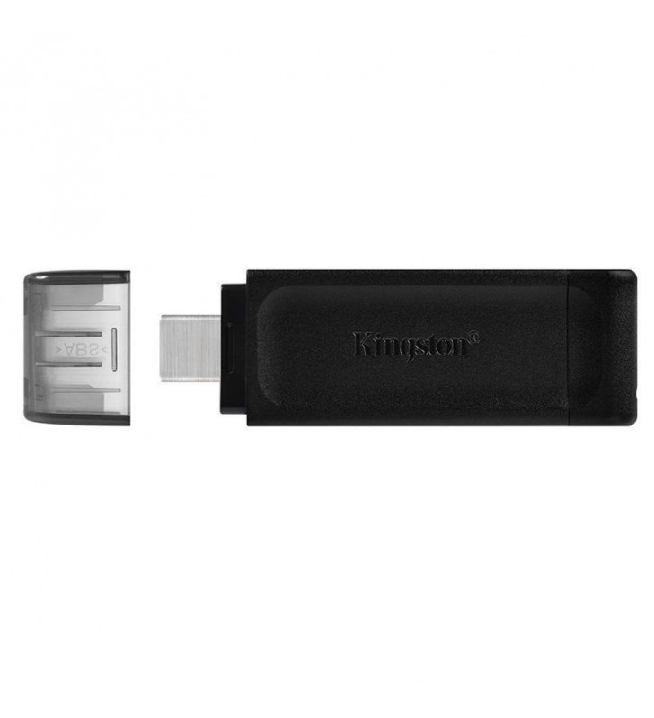 PENDRIVE KINGSTON DATATRAVELER 70 64GB - CONECTOR USB TIPO-C - USB 3.2 GEN 1 - NEGRO