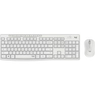TECLADO Y RATÓN INALÁMBRICOS LOGITECH MK295 BLANCO CRUDO - SILENT TOUCH - 2.4GHZ - ALCANCE 10M - NANO RECEPTOR  USB - 3*AAA