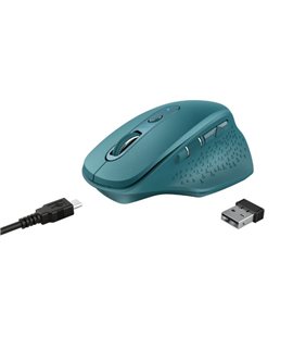RATÓN INALÁMBRICO TRUST OZAA BLUE - ÓPTICO - 800-2400DPI - 6 BOTONES - RF 2.4GHZ - RECEPTOR USB - BAT.RECARGABLE
