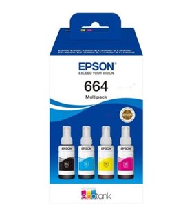 Botella de Tinta Original Epson nº664 Multipack/ Negro/ Cian/ Magenta/ Amarillo