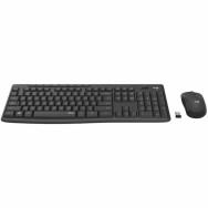 Teclado y Ratón Inalámbrico Logitech Silent Touch MK295/ Grafito