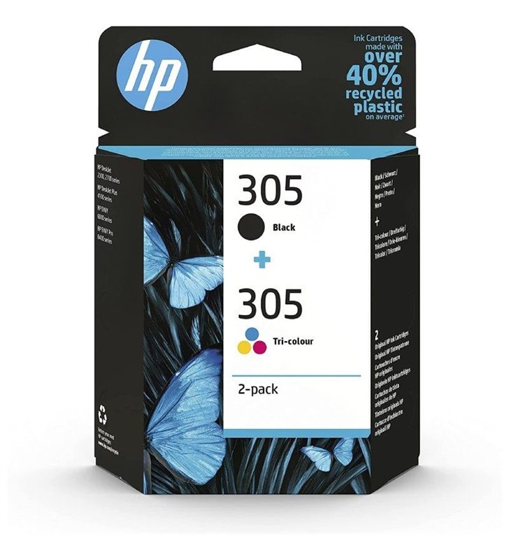 Cartucho de Tinta Original HP nº305 Multipack/ Negro/ Tricolor