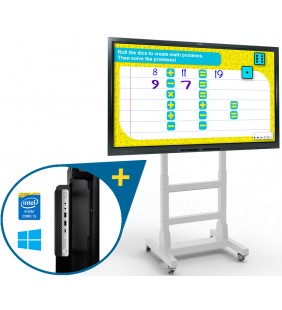 BUNDLE SMART Board GX75-V2 + HP PRODESK 600 G3 Mini Desktop WIN 10 Educacion + SOPORTE MIF FLEX MOVIL - BLANCO