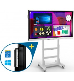 BUNDLE SMART Board MX265-V3N + HP PRODESK 600 G3 Mini Desktop WIN 10 Educacion + SOPORTE MIF FLEX MOVIL BLANCO