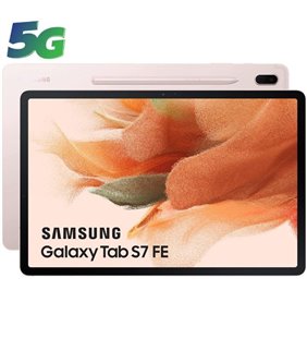 Tablet Samsung Galaxy Tab S7 FE 12.4'/ 4GB/ 64GB/ 5G/ Rosa
