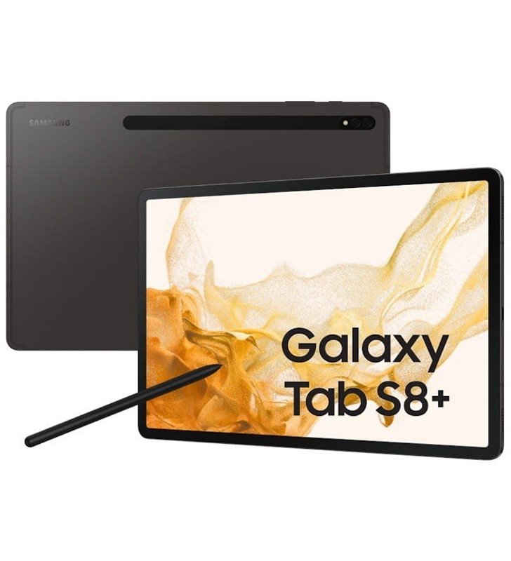 Tablet Samsung Galaxy Tab S8+ 12.4'/ 8GB/ 128GB/ Gris Grafito