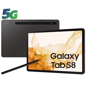 Tablet Samsung Galaxy Tab S8 11'/ 8GB/ 256GB/ Octacore/ 5G/ Gris Grafito