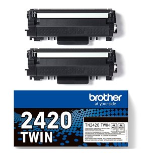 Tóner Original Brother TN2420TWIN Multipack XL Alta Capacidad/ 2x Negro