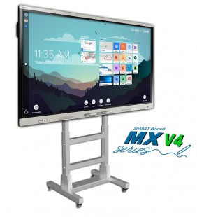 BUNDLE SMART Board MX275-V4-VO + SOPORTE MIF FLEX MOVIL BLANCO