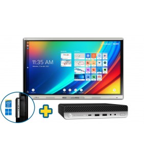 BUNDLE SMART Board MX265-V4-VO + HP ELITEDESK 800 G4 Mini Desktop WIN 11 Educacion