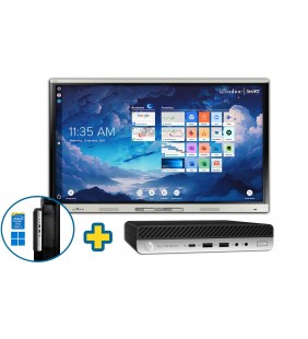 BUNDLE SMART Board MX286-V4-VO + HP ELITEDESK 800 G4 Mini Desktop WIN 11 Educacion