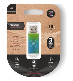 Pendrive 16GB Tech One Tech Be Ocean USB 2.0/ Verde Degradado