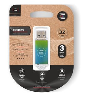 Pendrive 32GB Tech One Tech Be Ocean USB 2.0/ Verde Degradado