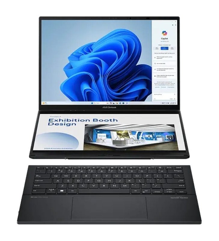 Portátil Asus ZenBook Duo OLED UX8406MA-PZ255W Intel Core Ultra 9-185H/ 32GB/ 1TB SSD/ 14'+14' Táctil/ Win11