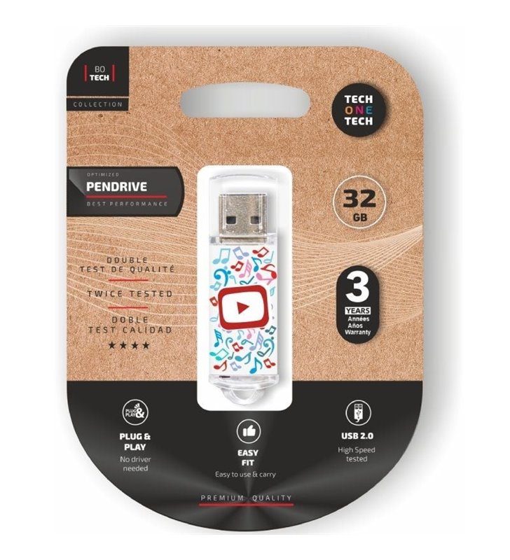 Pendrive 32GB Tech One Tech Video Dream USB 2.0