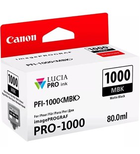 Cartucho de Tinta Original Canon PFI-1000MBK/ Negro Mate