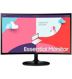 Monitor Curvo Samsung Essential Monitor S3 S24C364EAU/ 24'/ Full HD/ Negro