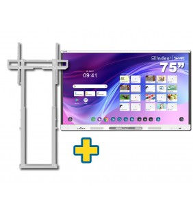 SMART Board MX275-V5 75" + SOPORTE W-100 BLANCO PANTALLAS INTERACTIVAS 32" - 95" MAX 100KG