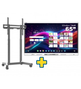 SMART Board MX265-V5 65" + SOPORTE MIF FLEX R PANTALLAS INTERACTIVAS 32" - 98" BLANCO MAX 100KG