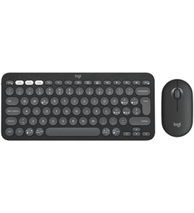 Teclado y Ratón Inalámbricos Logitech Pebble 2 Combo/ Grafito