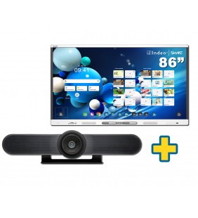 SMART Board MX286-V5 86" + CAMARA LOGITECH MEETUP