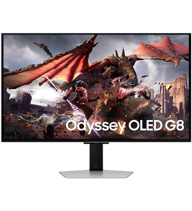 Monitor Gaming Samsung Odyssey OLED G8 S32DG802SU 32'/ 4K/ 0.03ms/ 240Hz/ OLED/ Multimedia/ Regulable en altura/ Gris