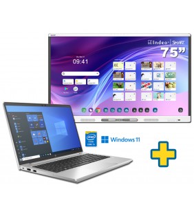 SMART Board MX275-V5 75" + PORTATIL HP PROBOOK 640 G8 I5-1145G7 14" FULL HD 8GB SSD 256GB WINDOWS 11 EDUCACION OCASIÓN