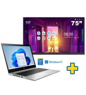 SMART Board GX175-V3 75" + PORTATIL HP ELITEBOOK 840 G6 I5-8265U 16GB SSD 512GB 14 FULL HD WIN11 PRO EDUCACION TECL ESPAÑOL OCAS