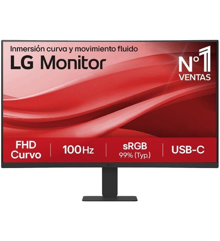 Monitor Curvo LG 27U421A-B 27'/ Full HD/ Negro