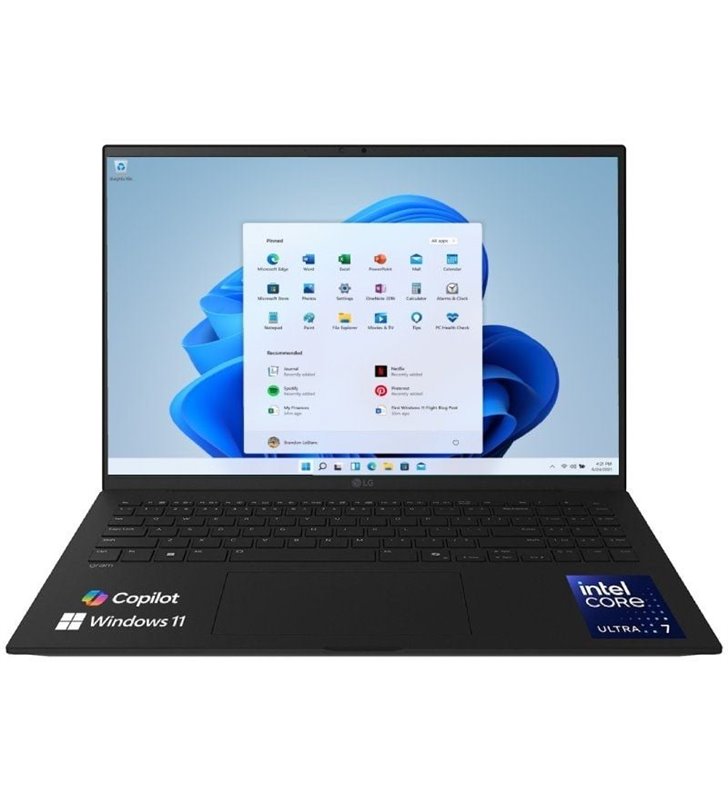 Portátil LG Gram 16Z90T-G.AD88B Intel Core Ultra 7-255H/ 32GB/ 1TB SSD/ 16'/ Win11 Portátil LG Gram 16Z90T-G.AD88B Intel Core Ultra 7-255H/ 32GB/ 1TB SSD/ 16'/ Win11