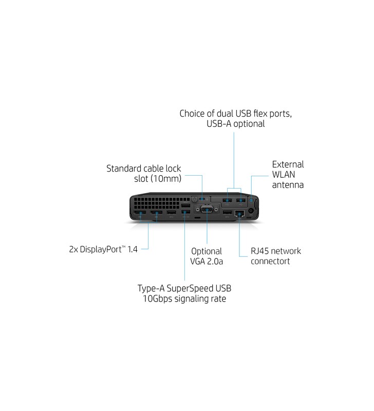 HP ELITEDESK 800 G6 INTEL CORE i5-10500T DDR4 16GB 512GB SSD WINDOWS 11 EDUCACION 64 BITS COA WIFI Mini Desktop OCASION