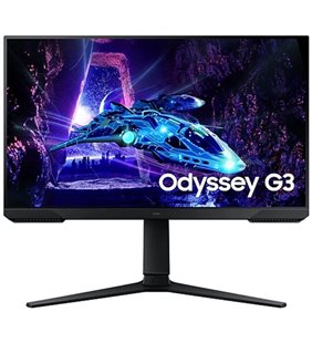 Monitor Gaming Samsung Odyssey G3 S24DG302EU/ 24'/ Full HD/ 1ms/ 180Hz/ VA/ Regulable en altura/ Negro