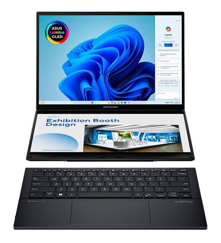 Portátil Convertible Asus ZenBook Duo OLED UX8406CA-PZ166X Intel Core Ultra 9-285H/ 32GB/ 1TB SSD/ 14'+14' Táctil/ Win11 Pro