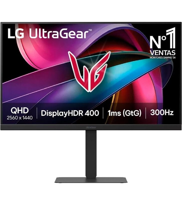 Monitor Gaming LG UltraGear G6 27G640A-B 27'/ QHD/ Multimedia/ 1ms/ 300Hz/ IPS/ Regulable en Altura/ Negro