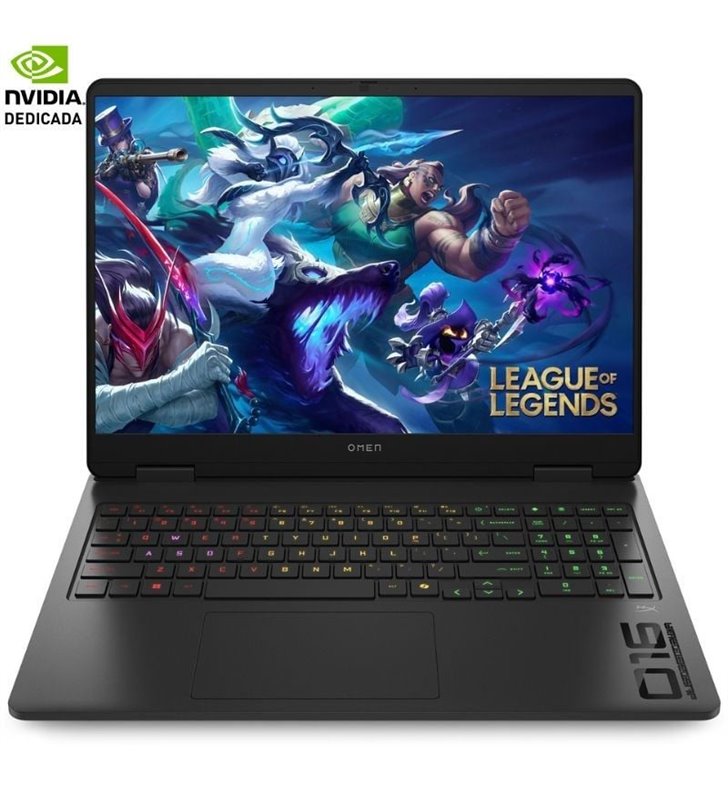 Portátil Gaming HP Omen 16-AN0011NS Intel Core Ultra 7-255H/ 32GB/ 1TB SSD/ GeForce RTX 5060/ 16'/ Sin Sistema Operativo
