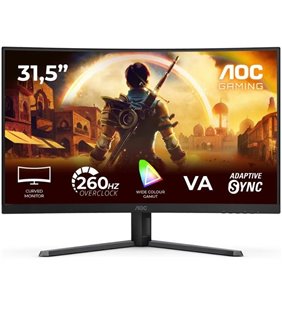 Monitor Gaming Curvo AOC C32G42ZE 31.5'/ Full HD/ 0.5ms/ 240Hz/ VA/ Negro