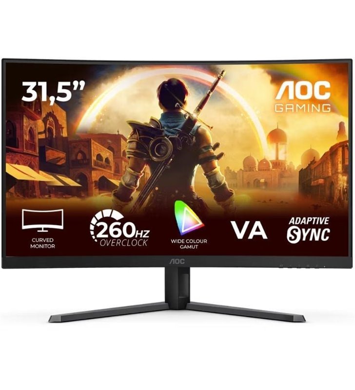 Monitor Gaming Curvo AOC C32G42ZE 31.5'/ Full HD/ 0.5ms/ 240Hz/ VA/ Negro