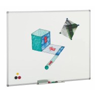 Pizarra acero vitrificado blanco 45x60